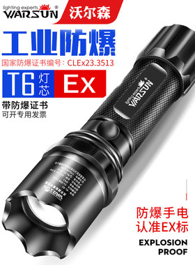 沃尔森工业级防爆手电筒
