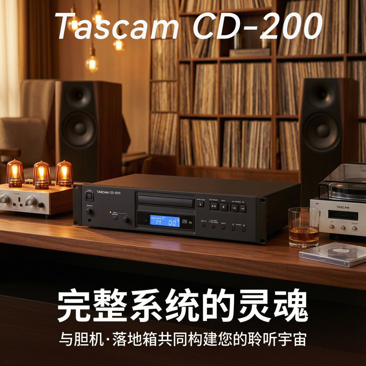 日本达斯冠TASCAM CD200发烧HIFI家用CD唱片机I数字转盘CD播放机