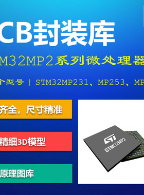 STM32MP2系列MPU微处理器PCB封装库集成库 意法半导体 AD格式