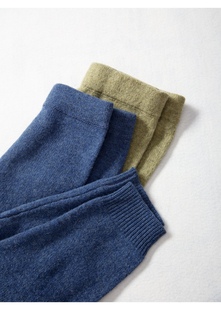 北欧羊羔毛长裤100%羊毛裤子男童女童稀有冬季保暖毛线裤KA2446