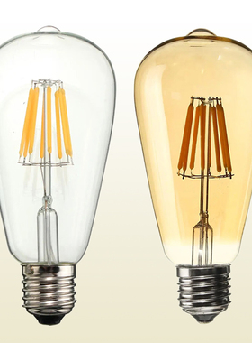 ST64爱迪生e27螺口灯丝led灯泡仿钨丝复古创意怀旧节能暖黄光白光