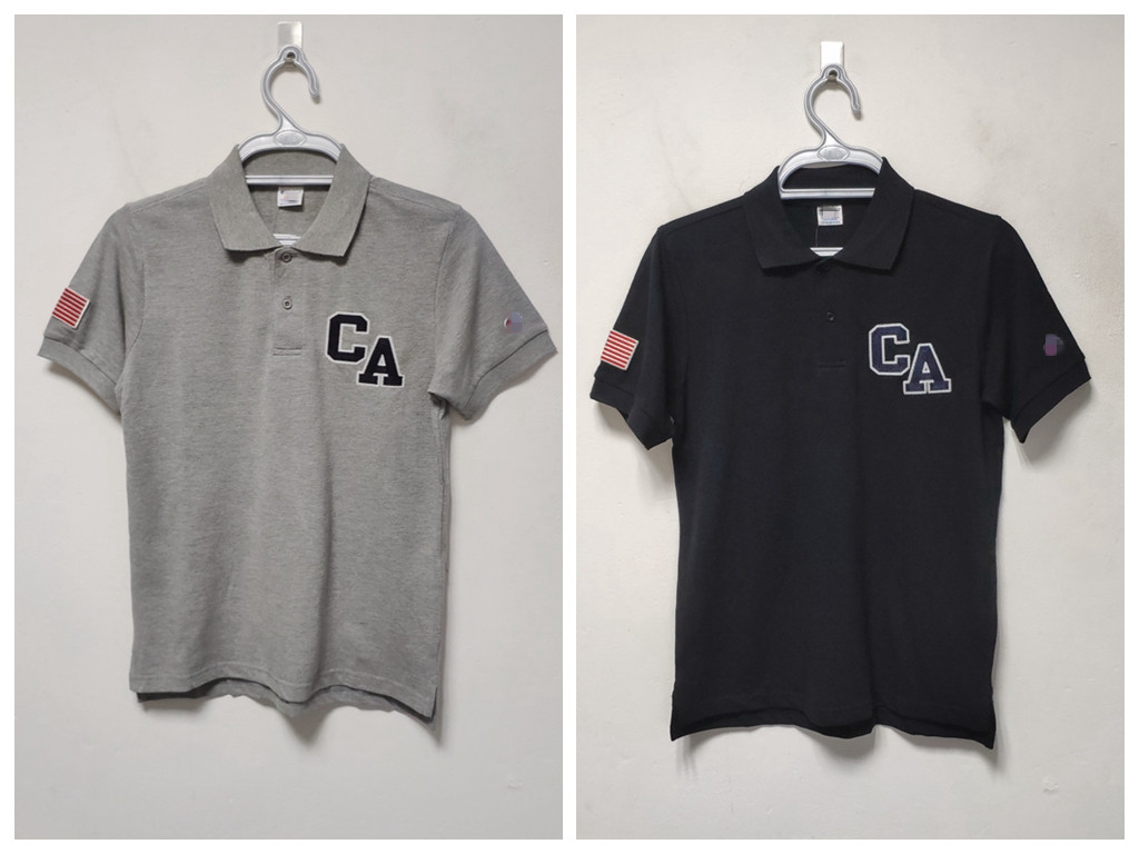 修身国旗翻领短袖POLO衫