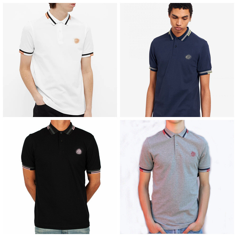 男式修身唛穗翻领短袖POLO衫