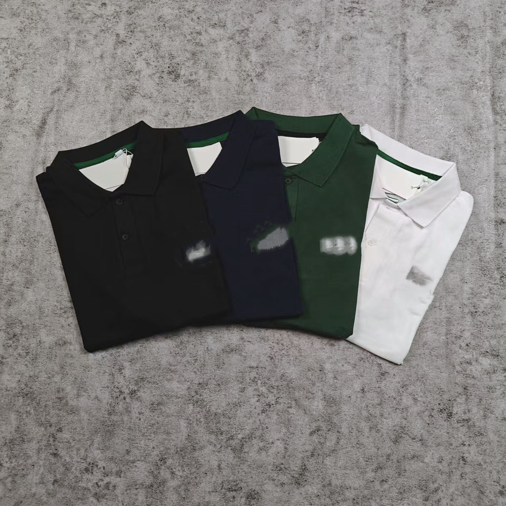 男弹力棉刺绣翻领短袖POLO衫