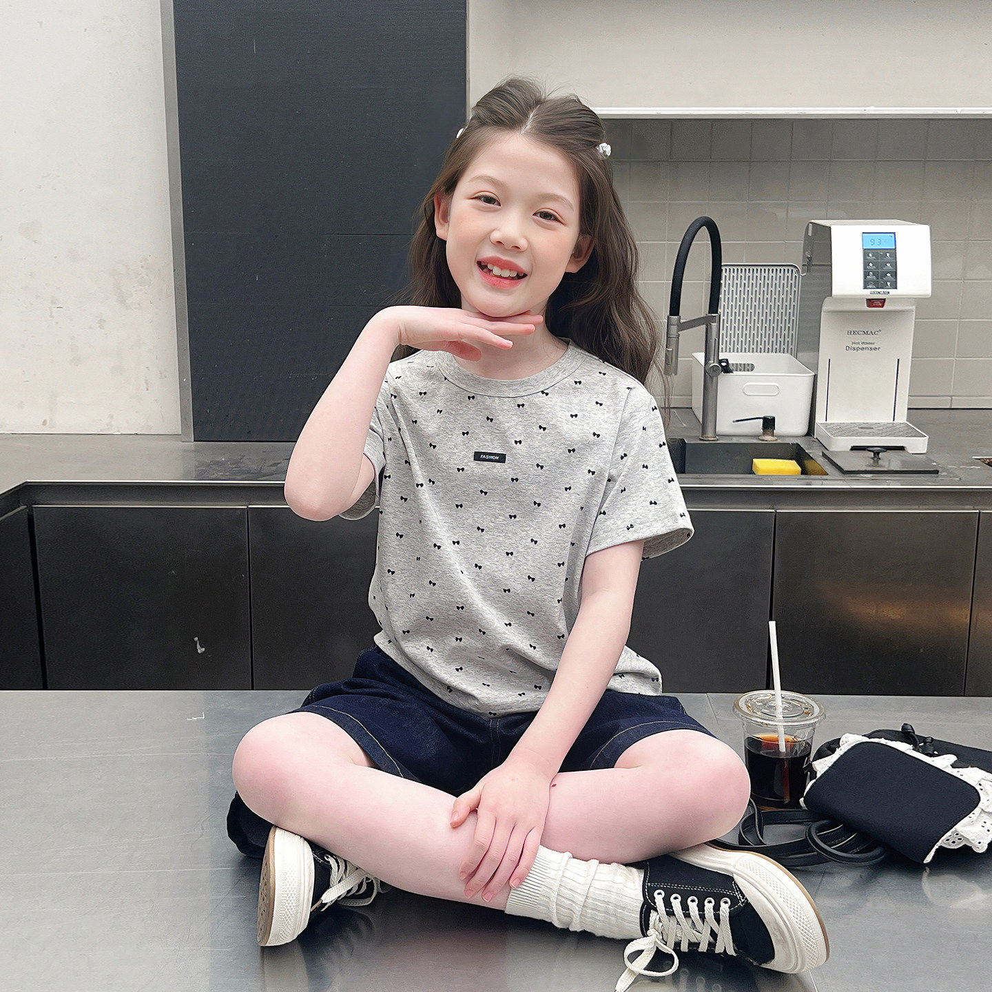 儿童洋气短袖t恤大童短装修身上衣女童小衫衣服女孩2026夏装新款