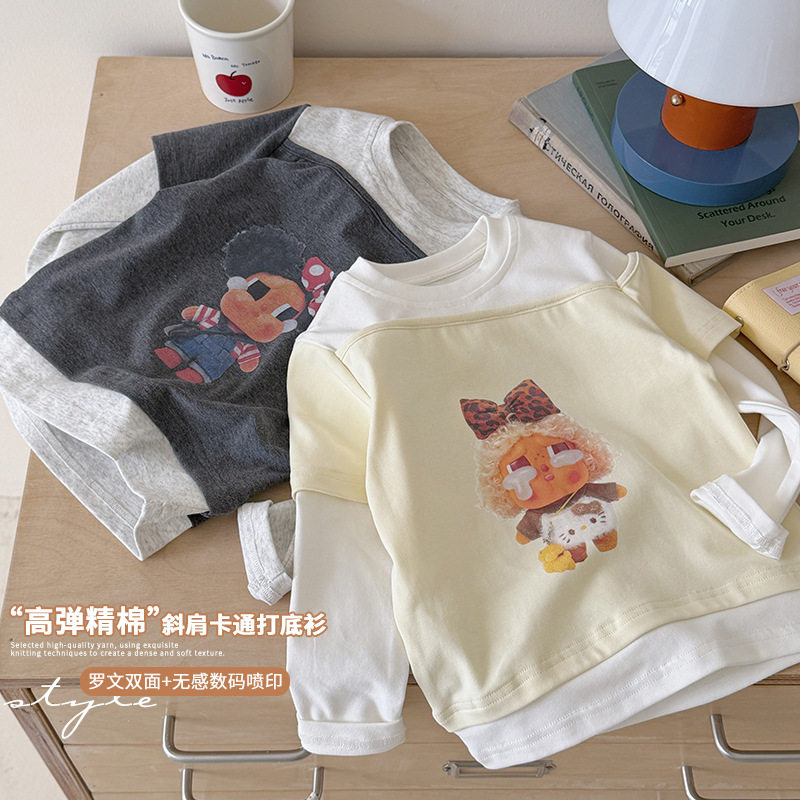 谢金毛女童春季上衣2026年春装新款T恤纯棉高克重女宝春季衣服潮