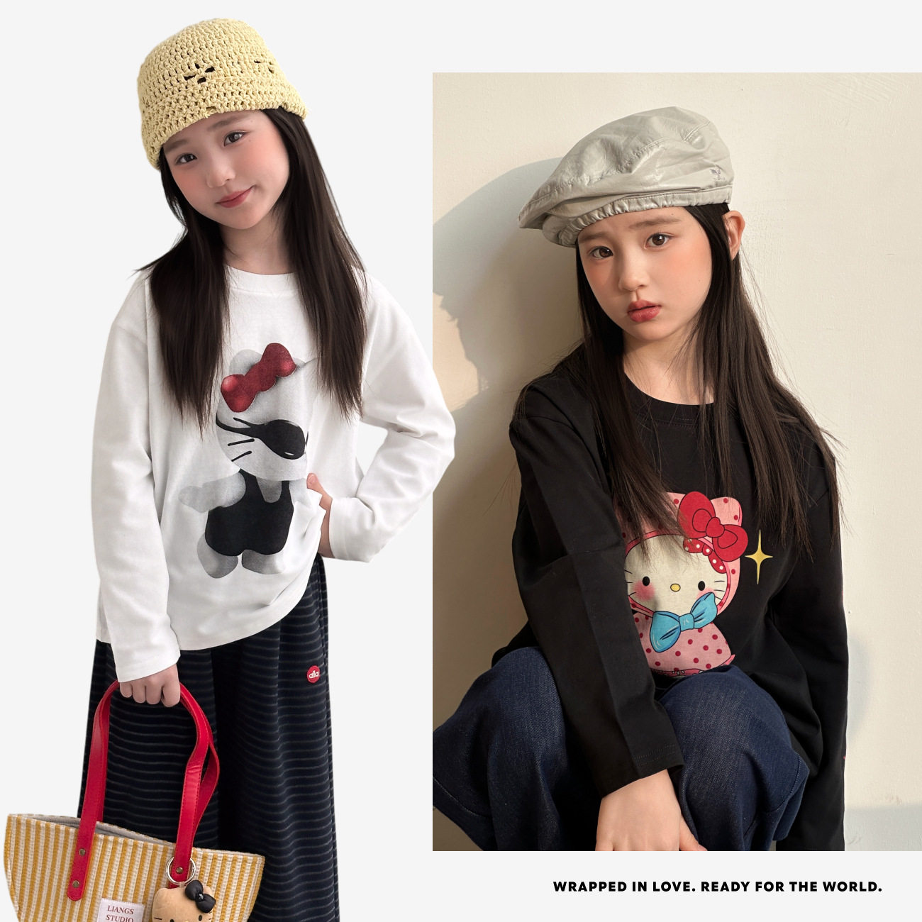 雨晨童装女童卡通T恤2026春季新款休闲百搭舒适长袖上衣