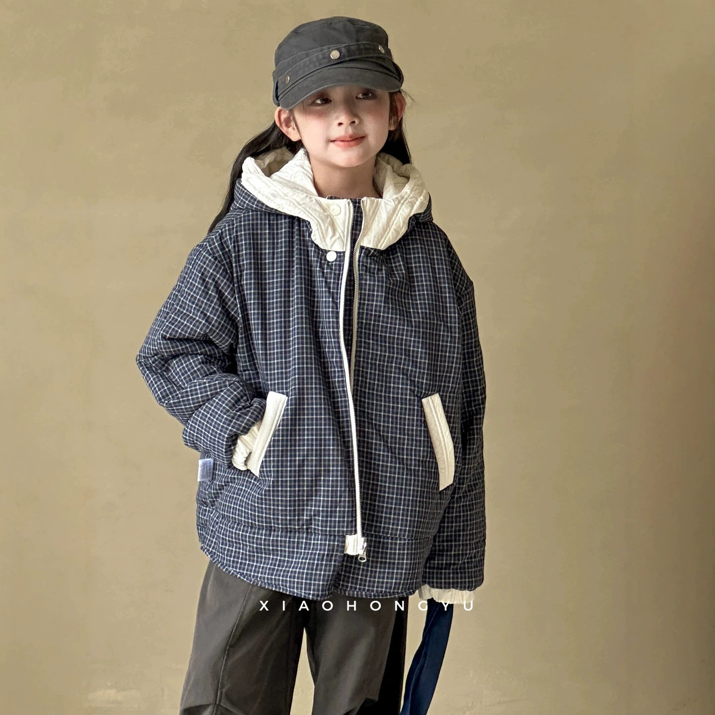 小红鱼baby夹棉外套秋冬款儿童冬季巨好看棉衣女童冬装棉服亲子装