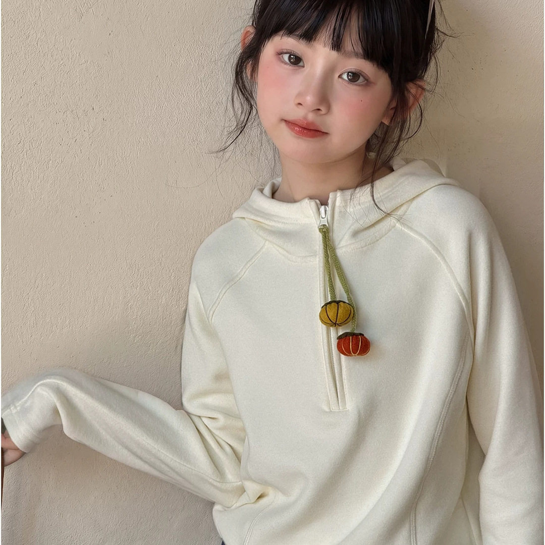 小红鱼女童长袖T恤秋装韩国童装大童女装秋季连帽卫衣亲子打底衫