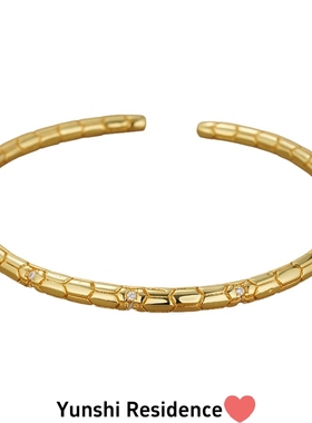 韵饰居~神秘奢宠 中古点钻灵蛇开口手镯平价精致小众