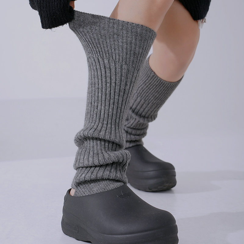 韩国东大门新款抽条踩脚袜套