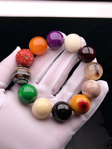 纯天然高端定制多宝手串精选高端文玩颗颗精选颗颗保真 尺寸20mm