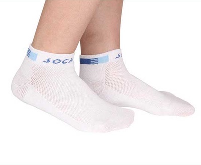 圣蓝戈男女运动短袜子棉袜吸汗透气网眼保暖篮球羽毛球运动袜6106
