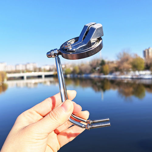 风筝轮配件合金大万向支架双导过线器儿童手握轮改装导线圈出线器