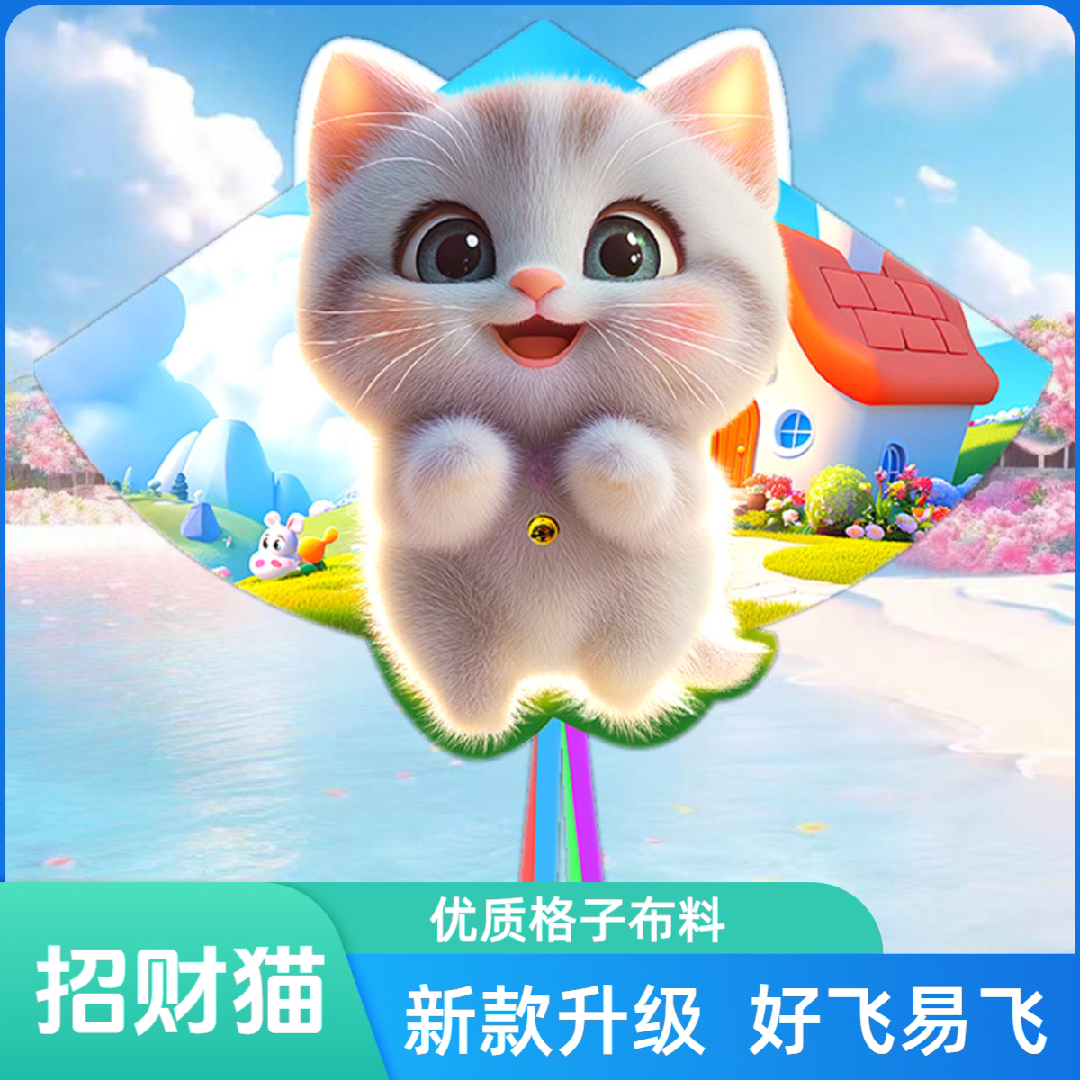 小猫咪风筝儿童微风易飞2025年新款大人专用卡通高档潍坊带线风筝
