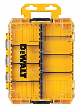 得伟DWAN2190 大号零件盒带隔板可堆叠塑料收纳盒