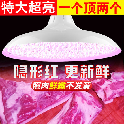 特大版新国标led猪肉灯超亮隐形红生鲜肉灯 海鲜水果卤肉熟食专用