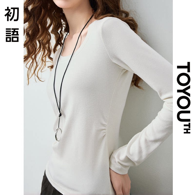 「New! 新品尝鲜」初语TOYOUTH纯色修身T恤百搭显瘦长袖打底衫