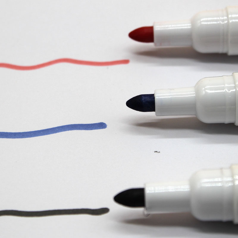 펜 1개 수성 화이트보드 펜 지우고 다시 채울 수 있는 어린이용 무독성 검정 빨강 및 파랑 펜 1개 회의용 펜