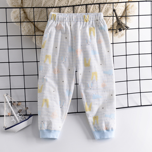 保暖打底裤 子哈米奇男童女童纯棉薄棉裤 哈咪奇婴儿宝宝夹棉裤 冬季