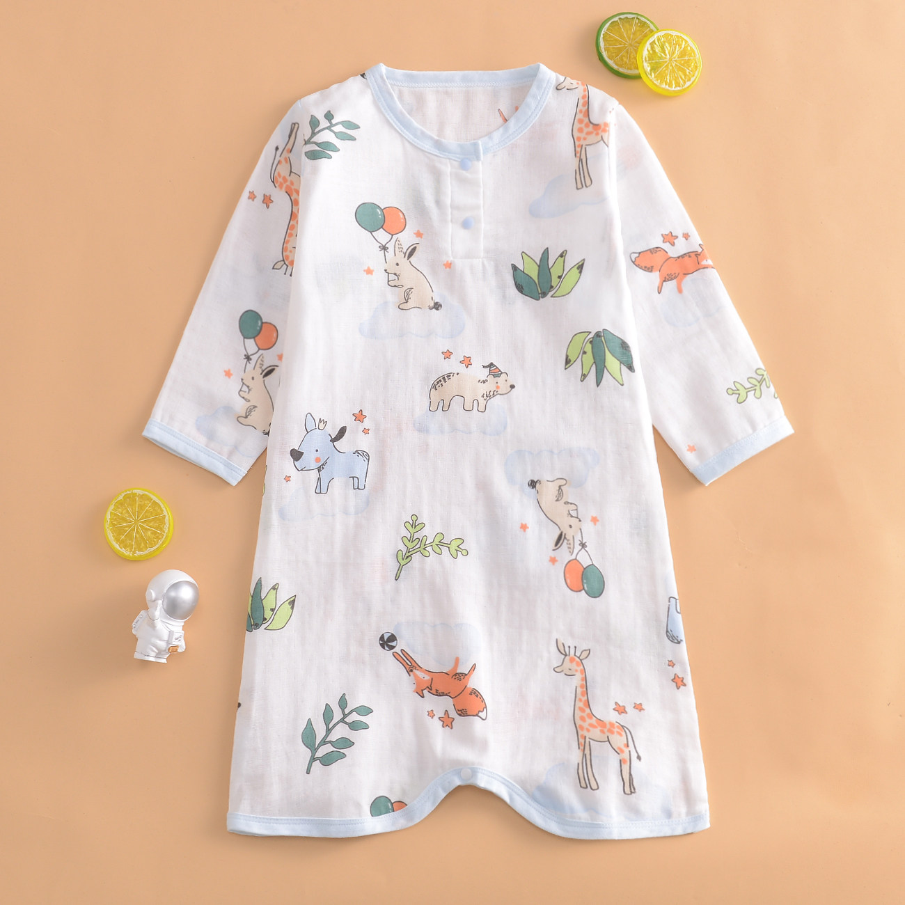 夏季哈咪奇纱布吸汗宝宝睡袍男童空调房睡衣女童家居薄款分腿睡裙,童装/婴儿装/亲子装,家居袍/睡袍,淘宝优惠券,粉丝福利购,淘宝优惠卷