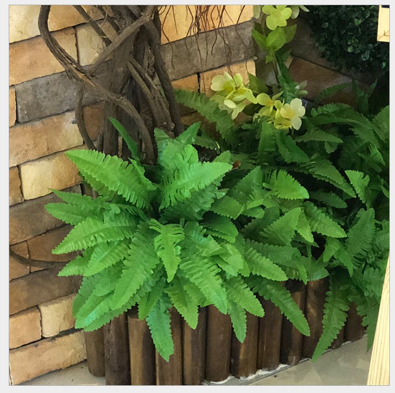 仿真波斯草植物 7叉厥叶 小把20片波斯草 插花配草 排草 仿真绿叶