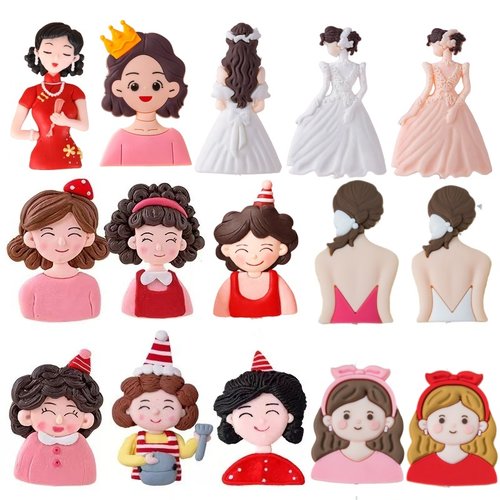 网红软陶软胶妈妈蛋糕装饰摆件背影母亲女王女神生日烘焙装扮插件