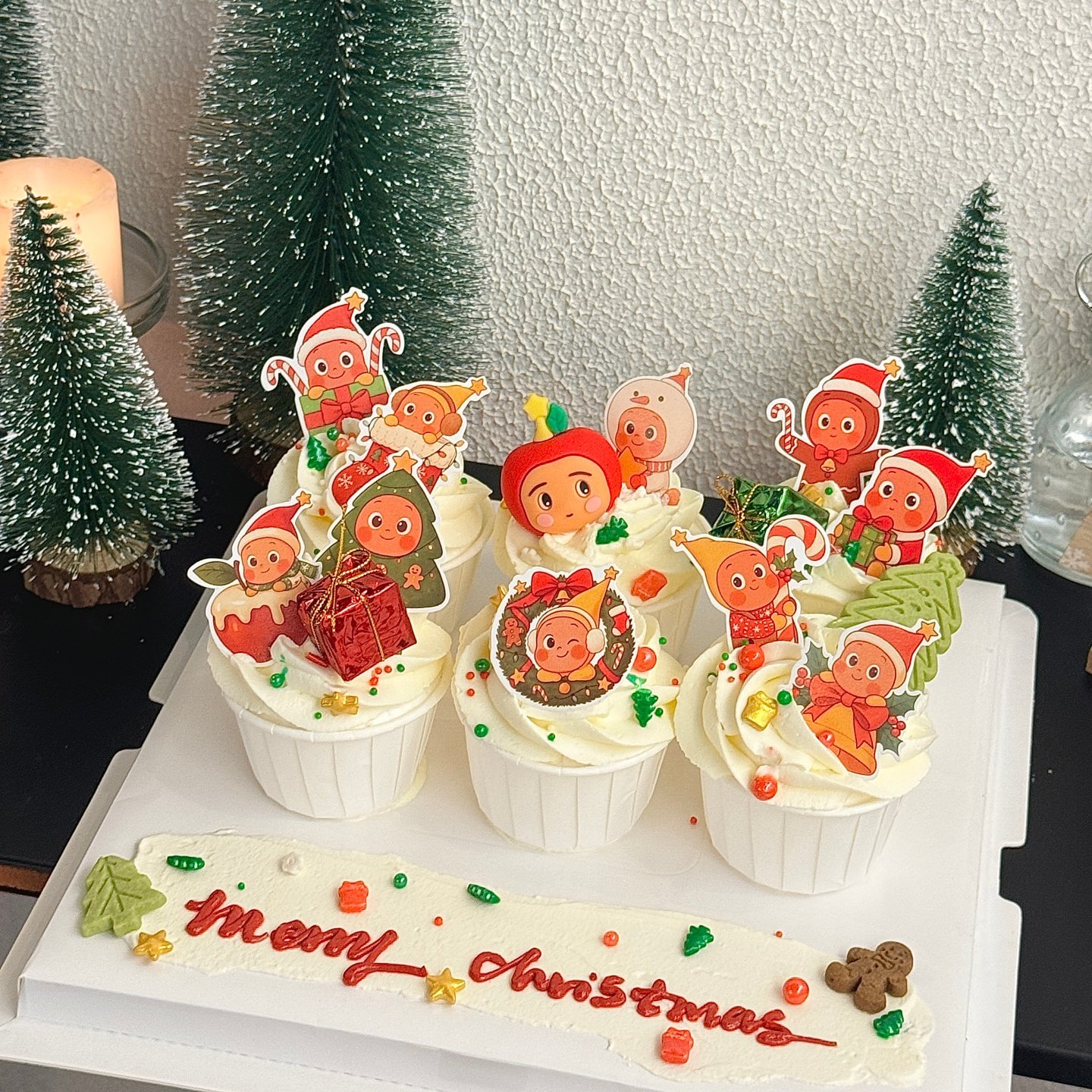 2026圣诞节苹果星星人纸杯蛋糕装饰圣诞星星人插牌烘焙装扮插件,节庆用品/礼品,节日装扮用品,淘宝优惠券,粉丝福利购,淘宝优惠卷