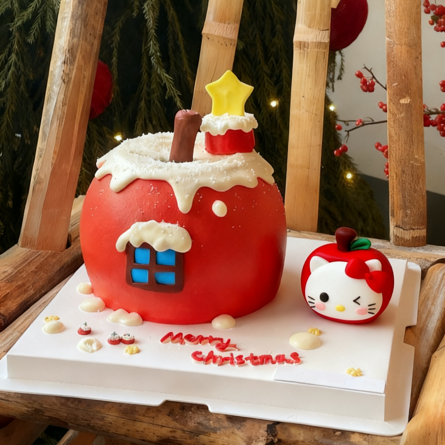 2026网红圣诞节苹果kt猫蛋糕装饰圣诞树hellokitty烘焙甜品屋插件