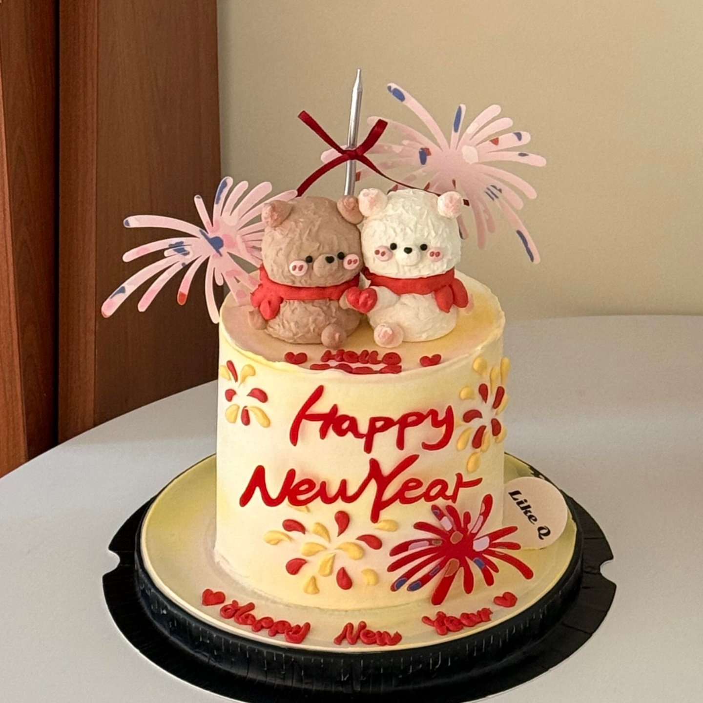 2026新年快乐礼花亚克力蛋糕装饰插牌爱心围巾小熊跨年烘焙摆件,节庆用品/礼品,节日装扮用品,淘宝优惠券,粉丝福利购,淘宝优惠卷