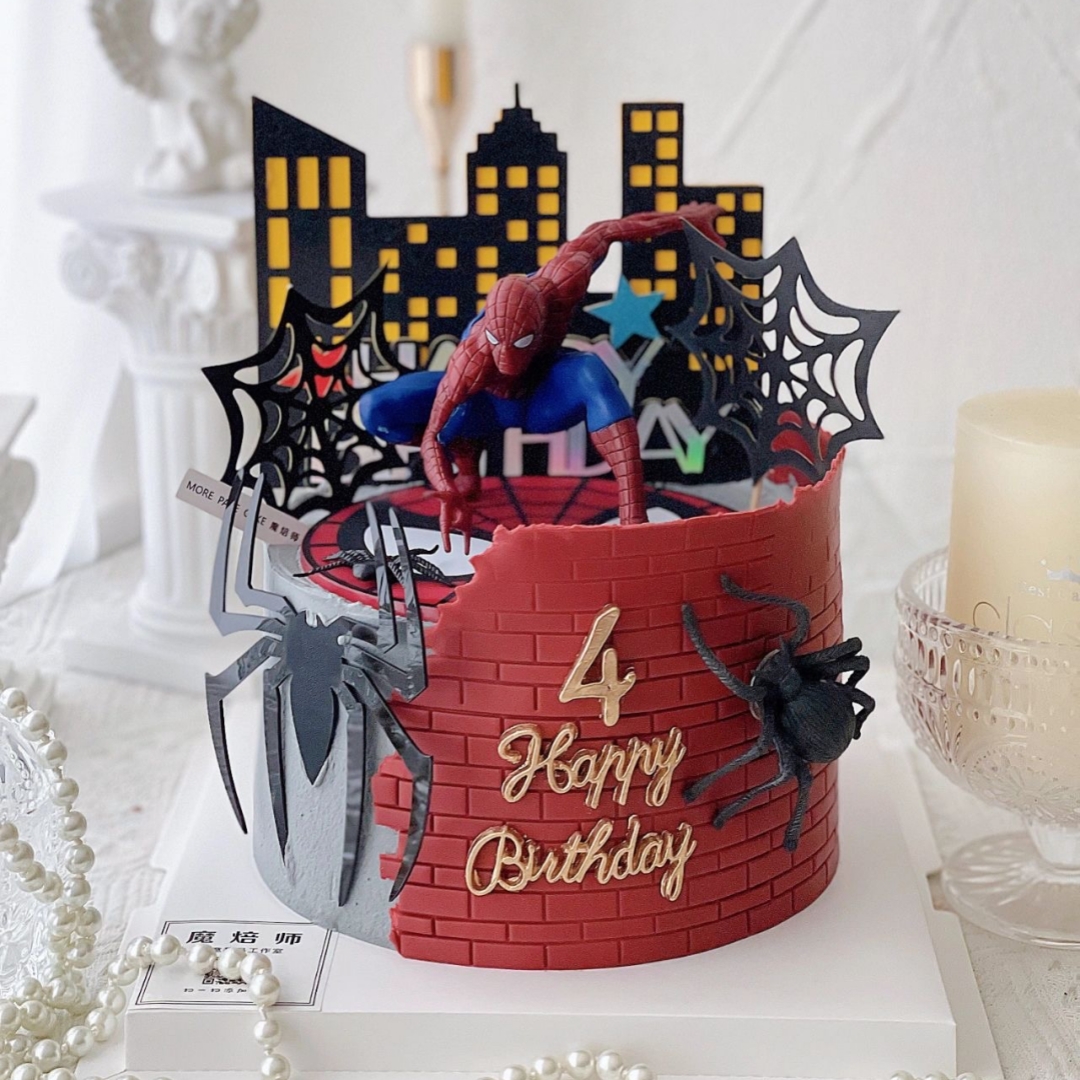 男孩儿童蜘蛛侠立体气球摆件