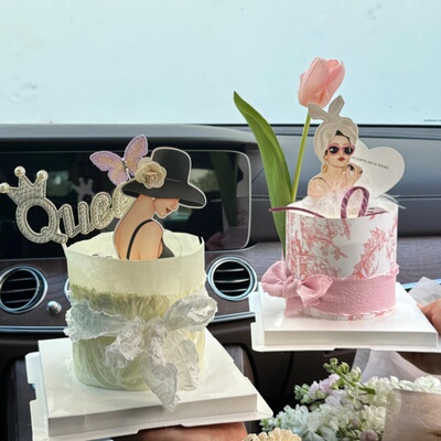 3.8女神节帽子女神蛋糕装饰插件