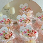 38女王节唯美雪梨纸蛋糕装 扮插件 饰插牌女神节快乐爱心卡片节日装