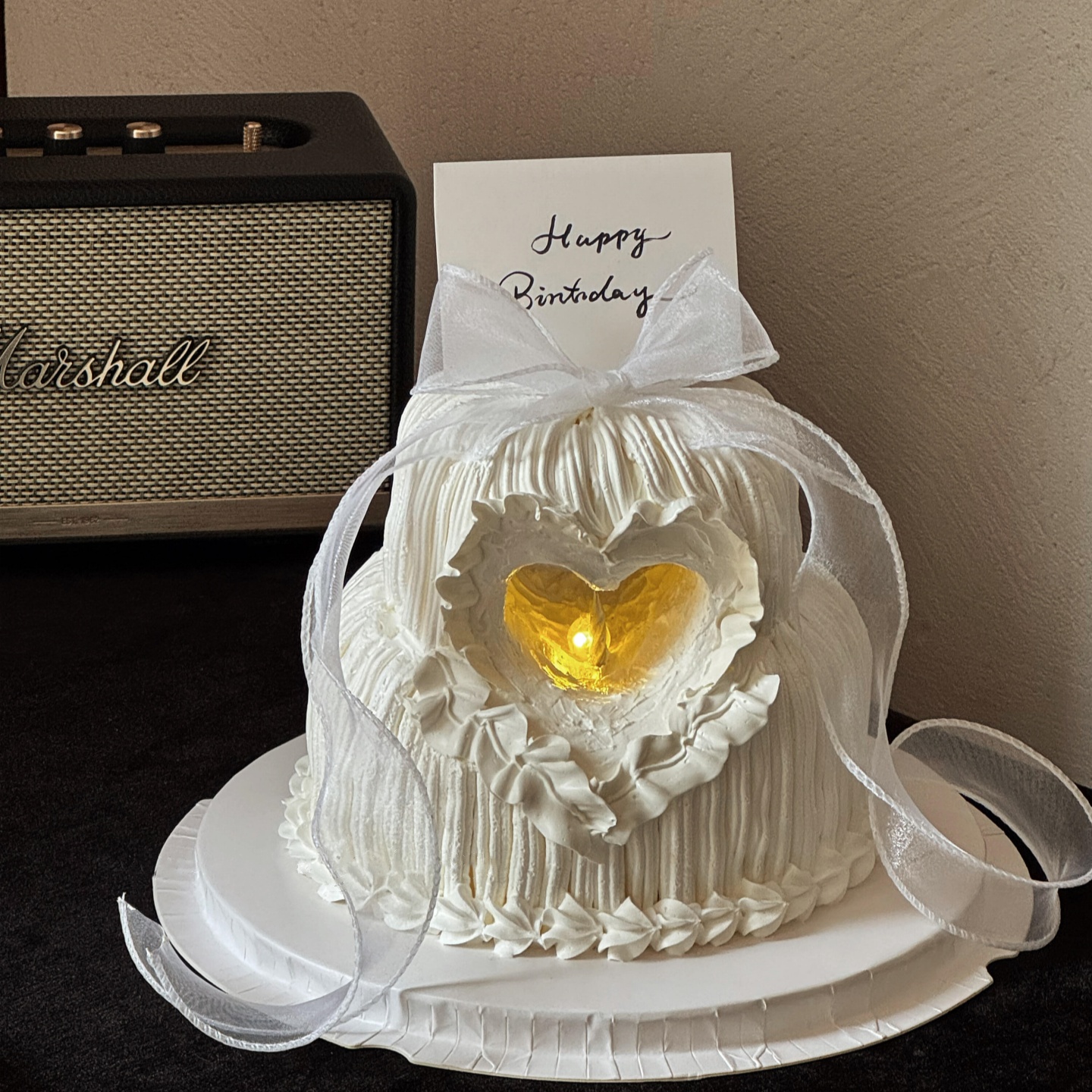 小红书同款生日快乐字母卡片蛋糕装饰鱼尾纱生日烘焙装扮插件配件