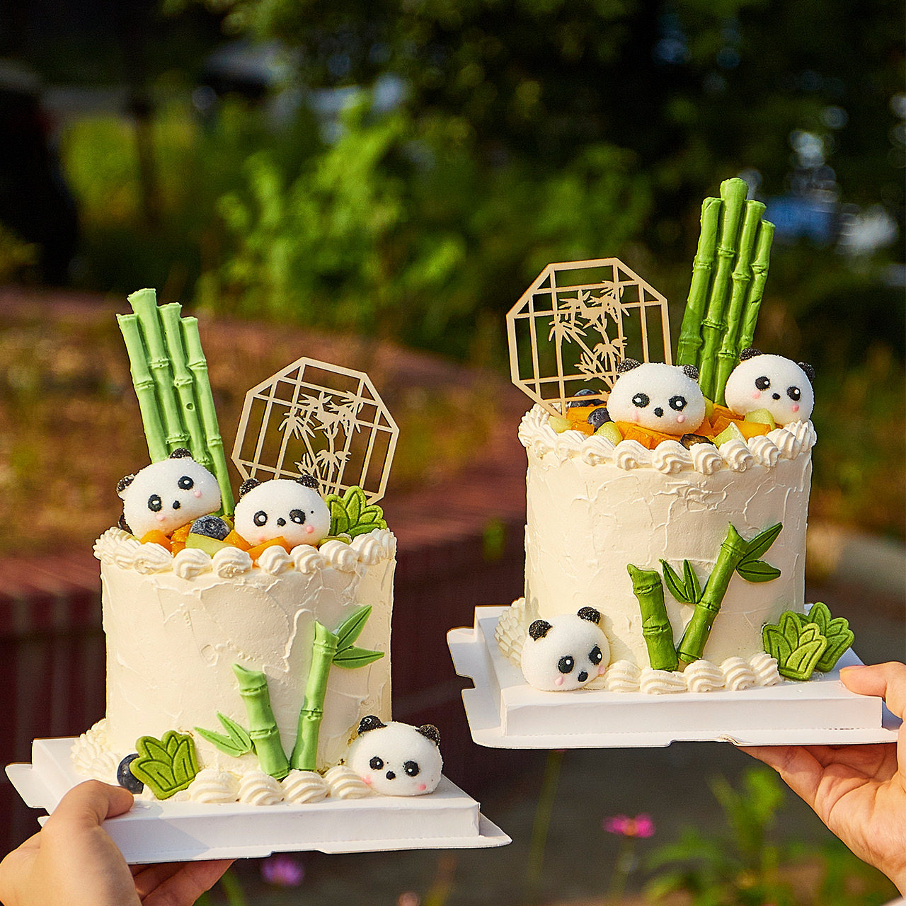 网红中式蛋糕装饰品棉花糖摆件