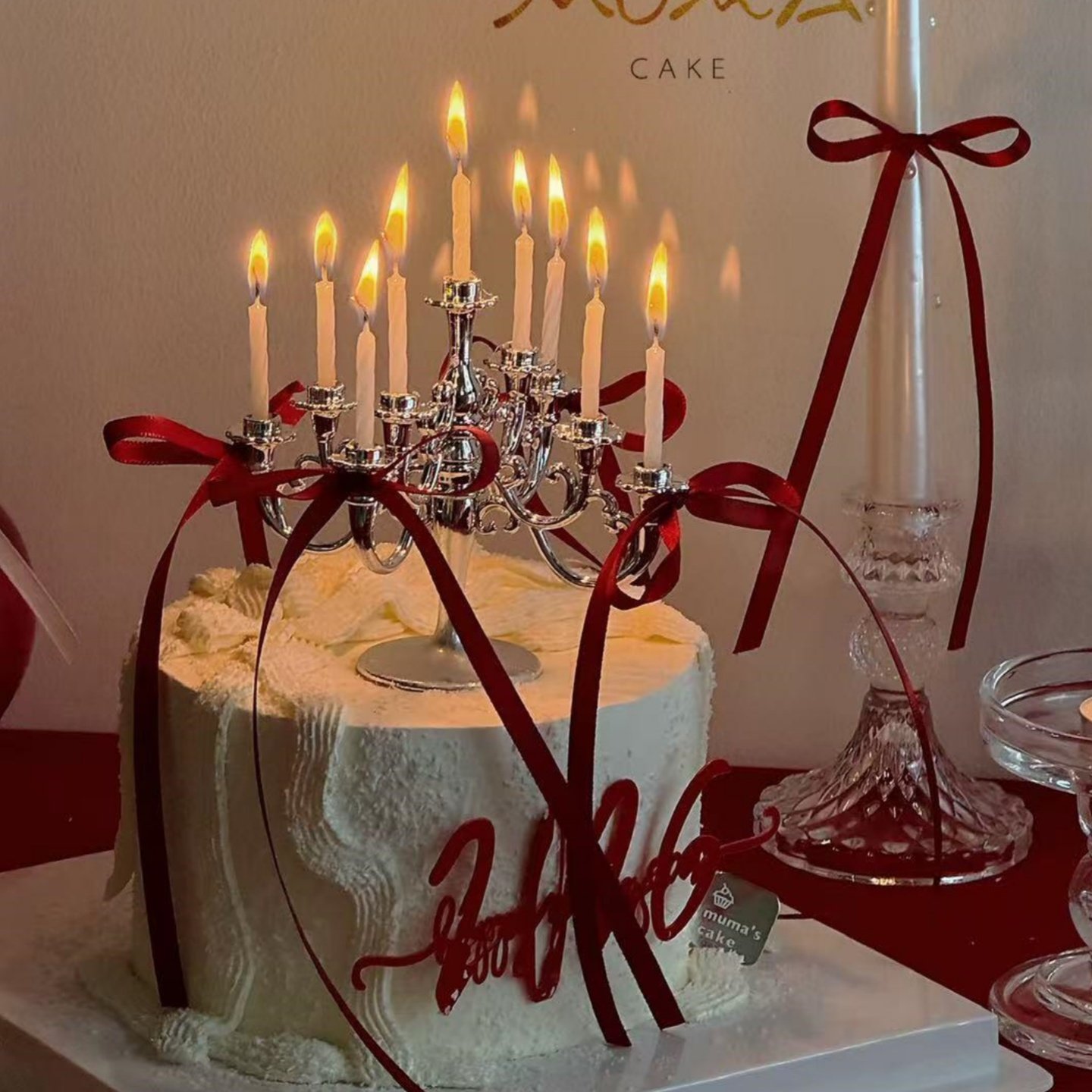 2026新年快乐亚克力蛋糕装饰插件银色烛台跨年除夕夜烘焙装扮摆件,节庆用品/礼品,节日装扮用品,淘宝优惠券,粉丝福利购,淘宝优惠卷