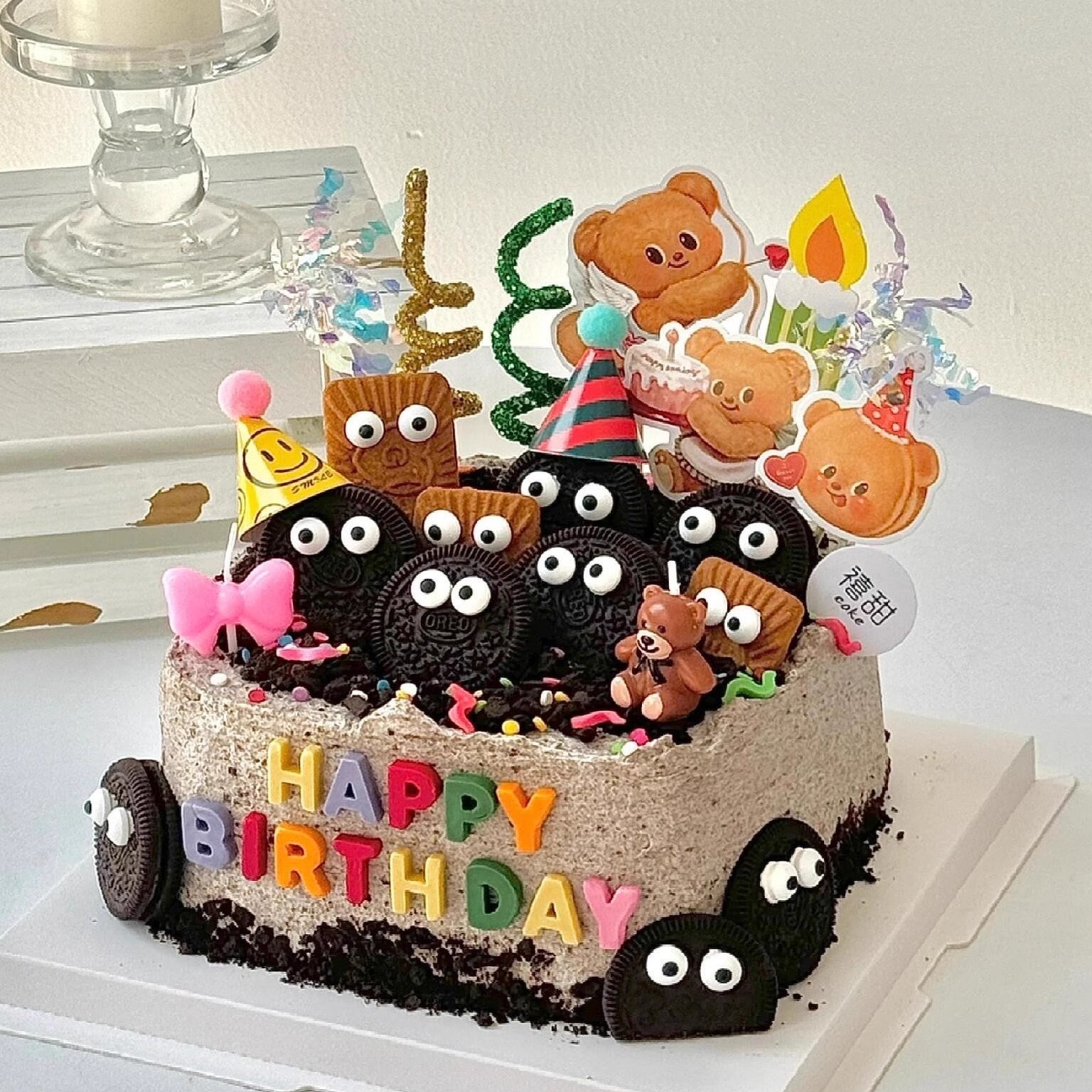 眼睛眼珠糖奥利奥饼干生日装扮