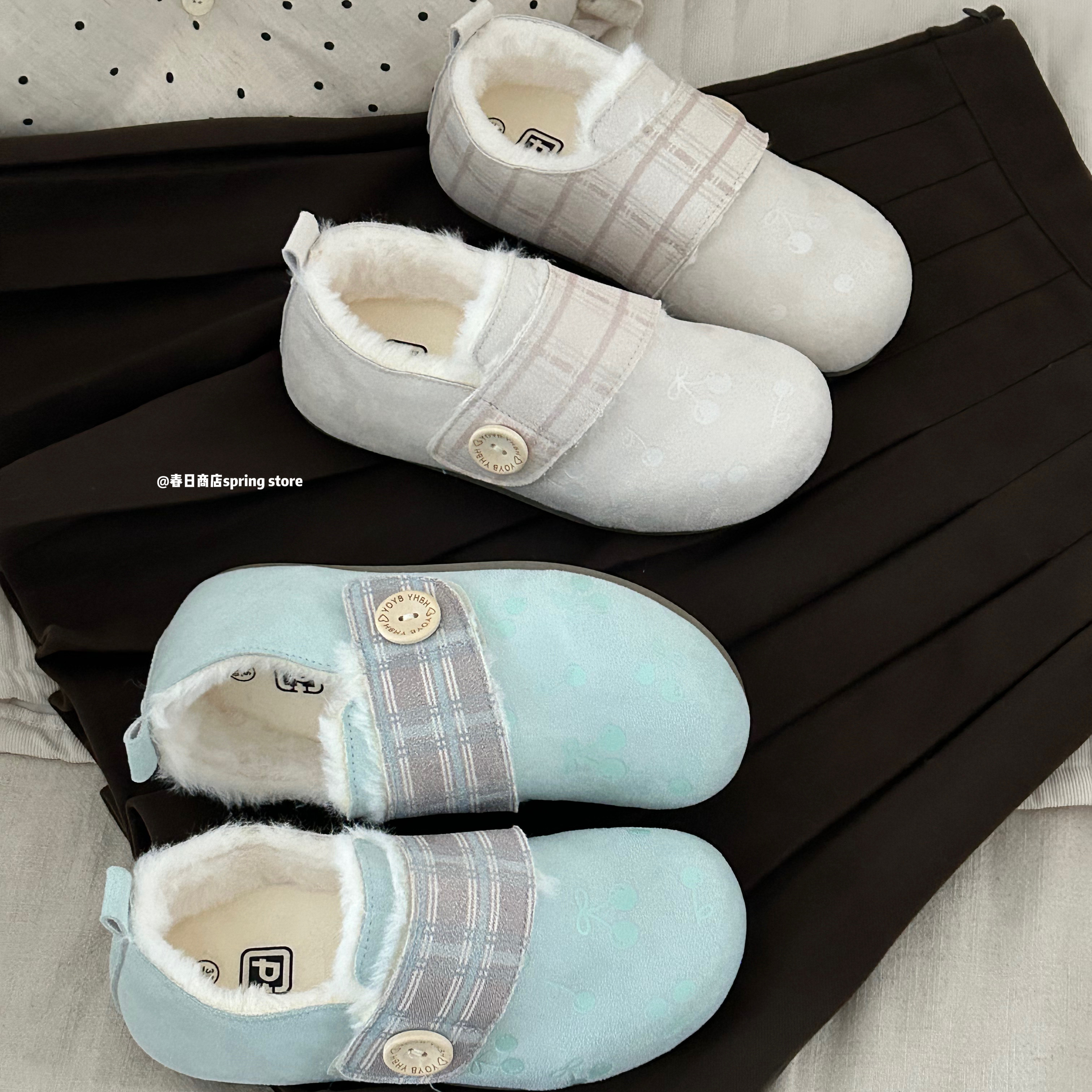春日商店加绒勃肯鞋女