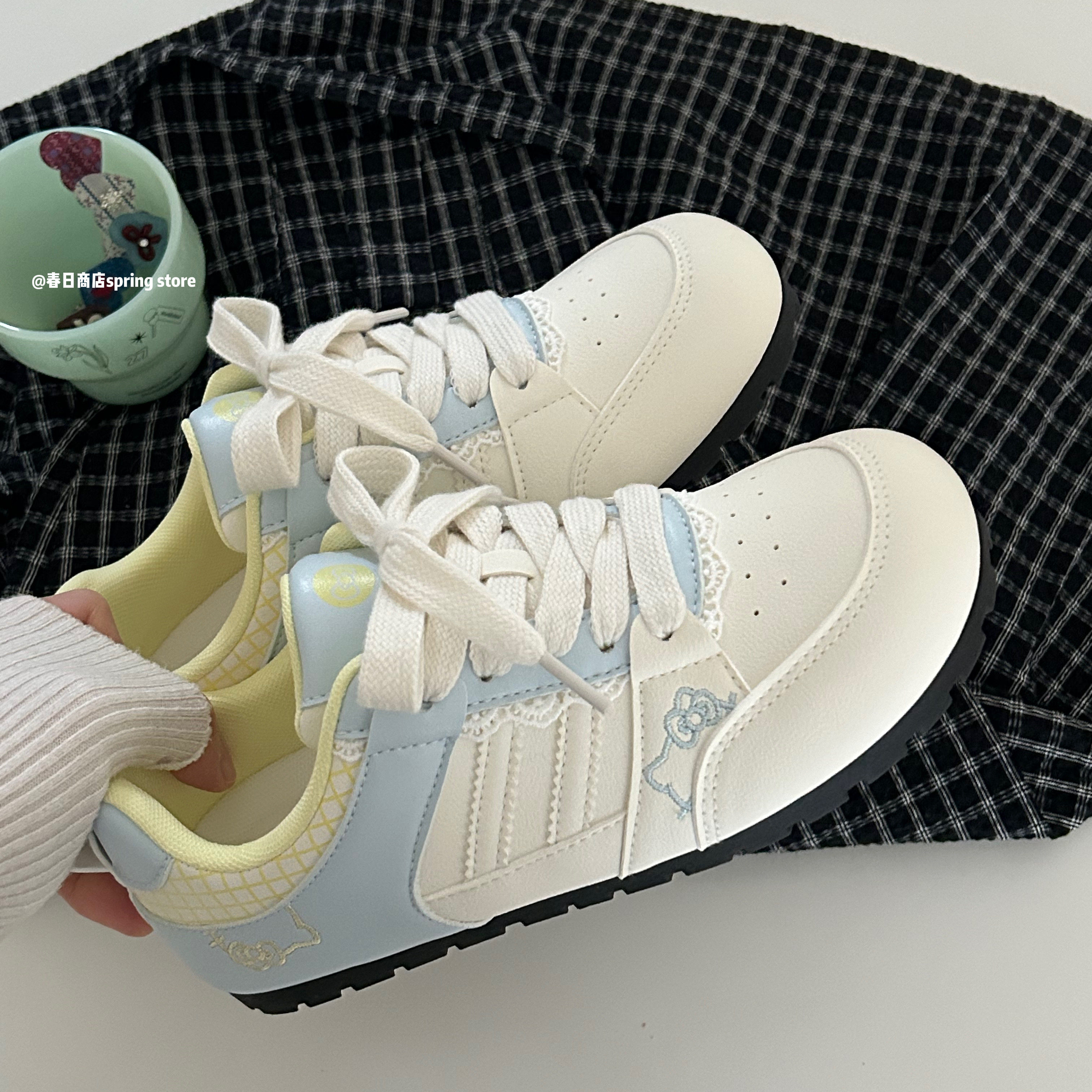 春日商店kitty德训鞋女款2026新款春季鞋子百搭ins小白鞋休闲板鞋,女鞋,休闲板鞋,淘宝优惠券,粉丝福利购,淘宝优惠卷