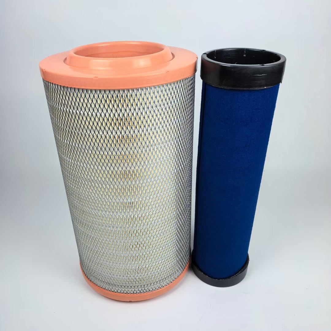 2442空气滤芯适配重汽王牌豪曼国五六滤清器两头通孔空气格双