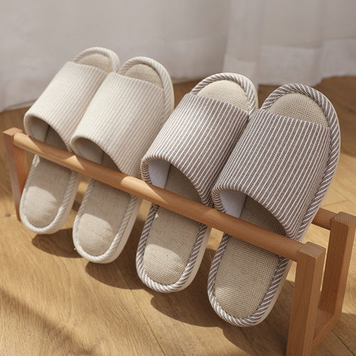 亚麻拖鞋男款吸汗透气夏季家用