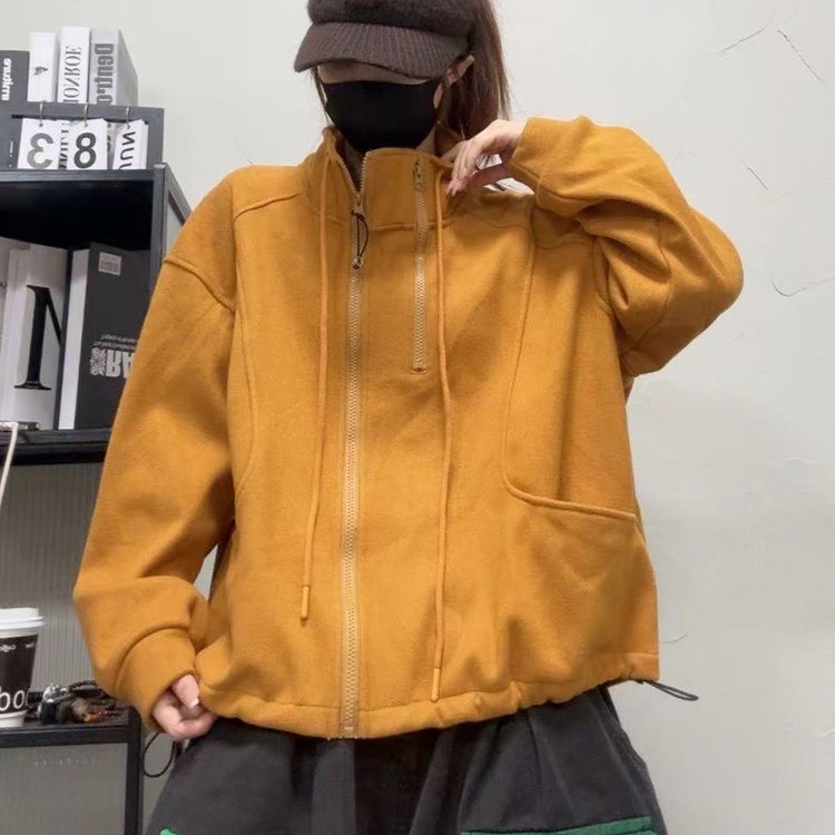 韩版宽松显瘦加绒加厚卫衣