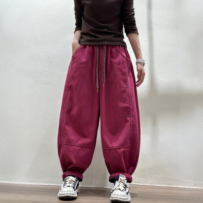 2025冬季新款加绒加厚休闲裤