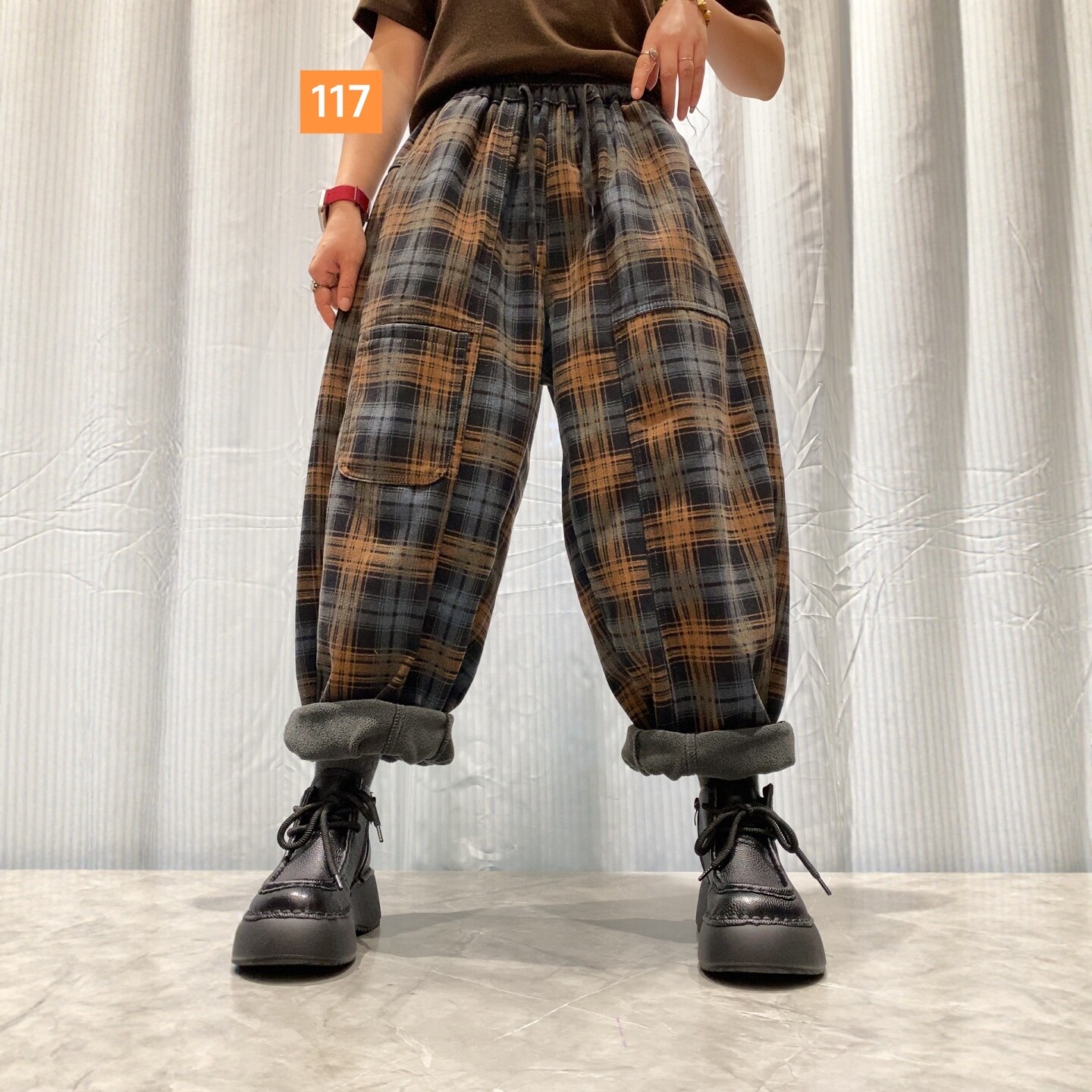 加绒加厚格子牛仔裤女2025冬季新款宽松大版休闲百搭显瘦哈伦裤潮,女装/女士精品,牛仔裤,淘宝优惠券,粉丝福利购,淘宝优惠卷