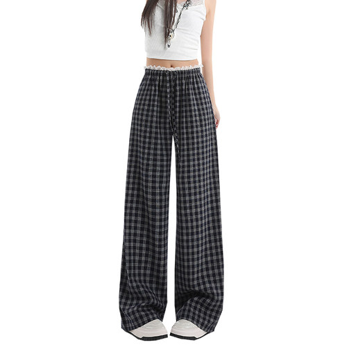 休闲阔腿裤春夏高腰显瘦