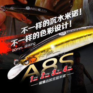 Lurefans大河奔流磁爆远投米诺A8S全泳层沉水海鲈翘嘴鲈鱼鳜鱼饵