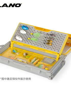 Plano微型钓具收纳盒隔断可调透明托盘密封路亚饵盒美国普雷诺