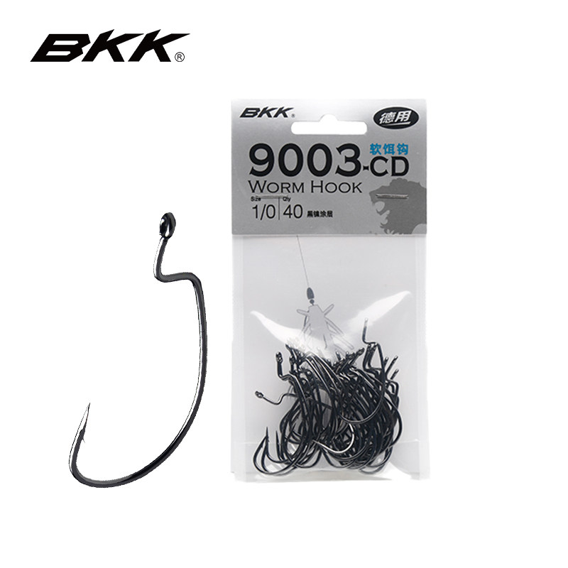BKK宽腹曲柄钩9003-CD路亚鱼钩德州倒钓软虫钩加强力鳜鱼钩量贩装 - 实物图