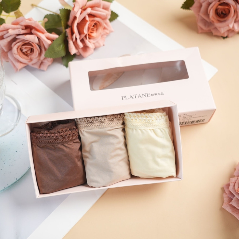 梧桐本色情与系列中腰平角裤后幅交叉镂空自由拉伸超薄透气652044