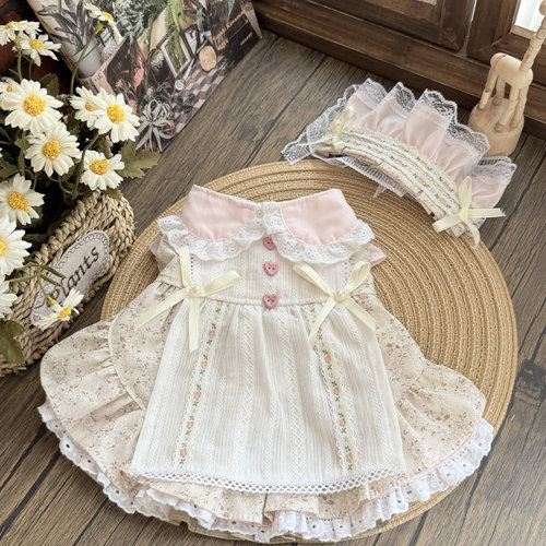 MZ原创宠物^-^春日森系萌宠小碎花春游小清新纯棉猫咪狗狗公主裙